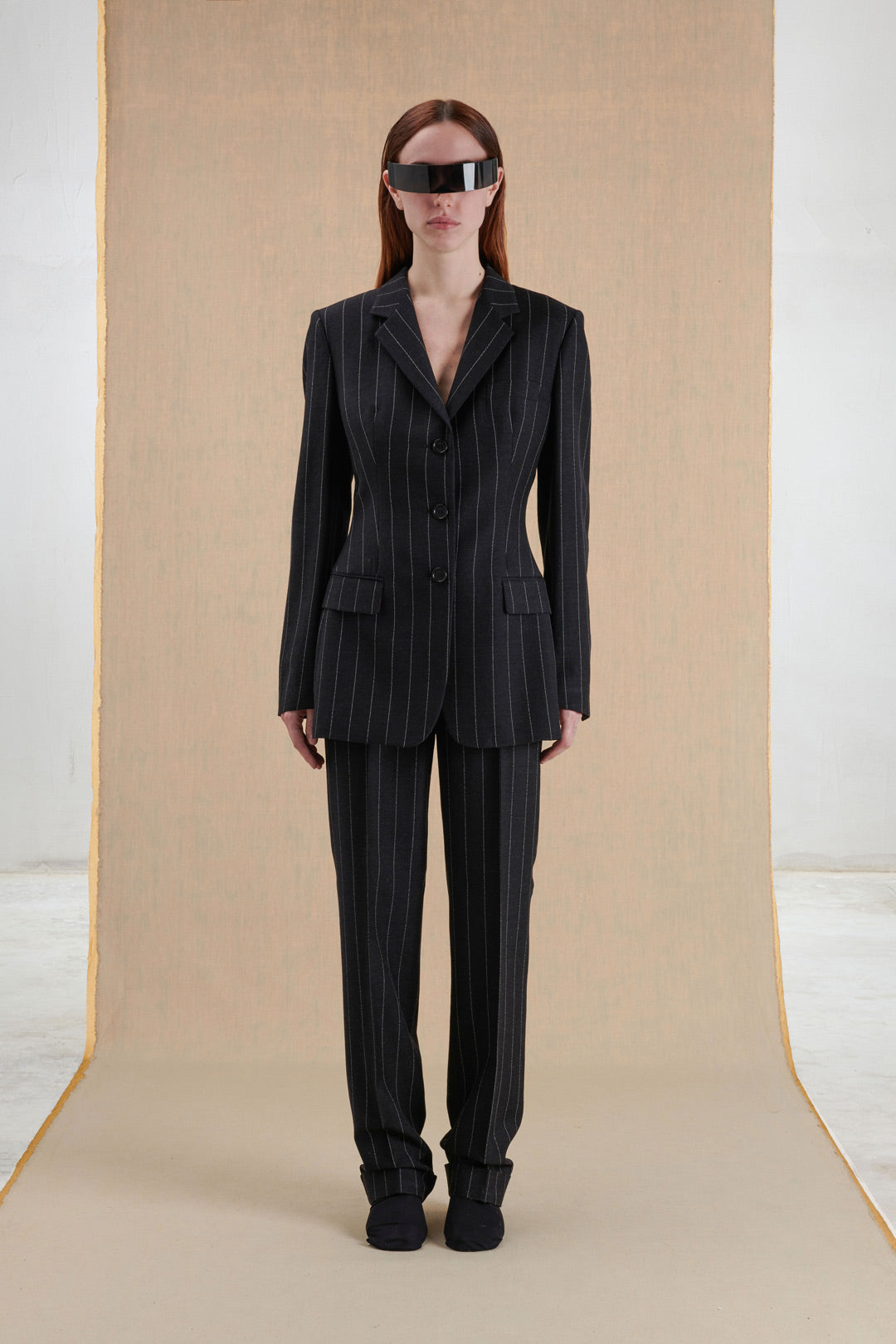 PINSTRIPE SET WITH JACKET AND TROUSERS