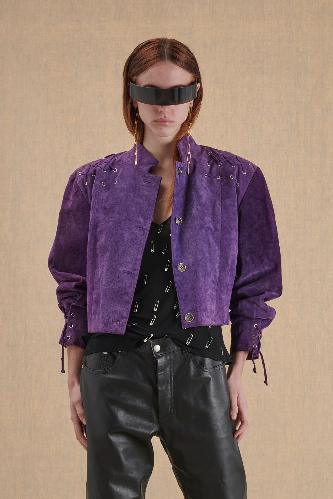 VINTAGE PURPLE SUEDE JACKET