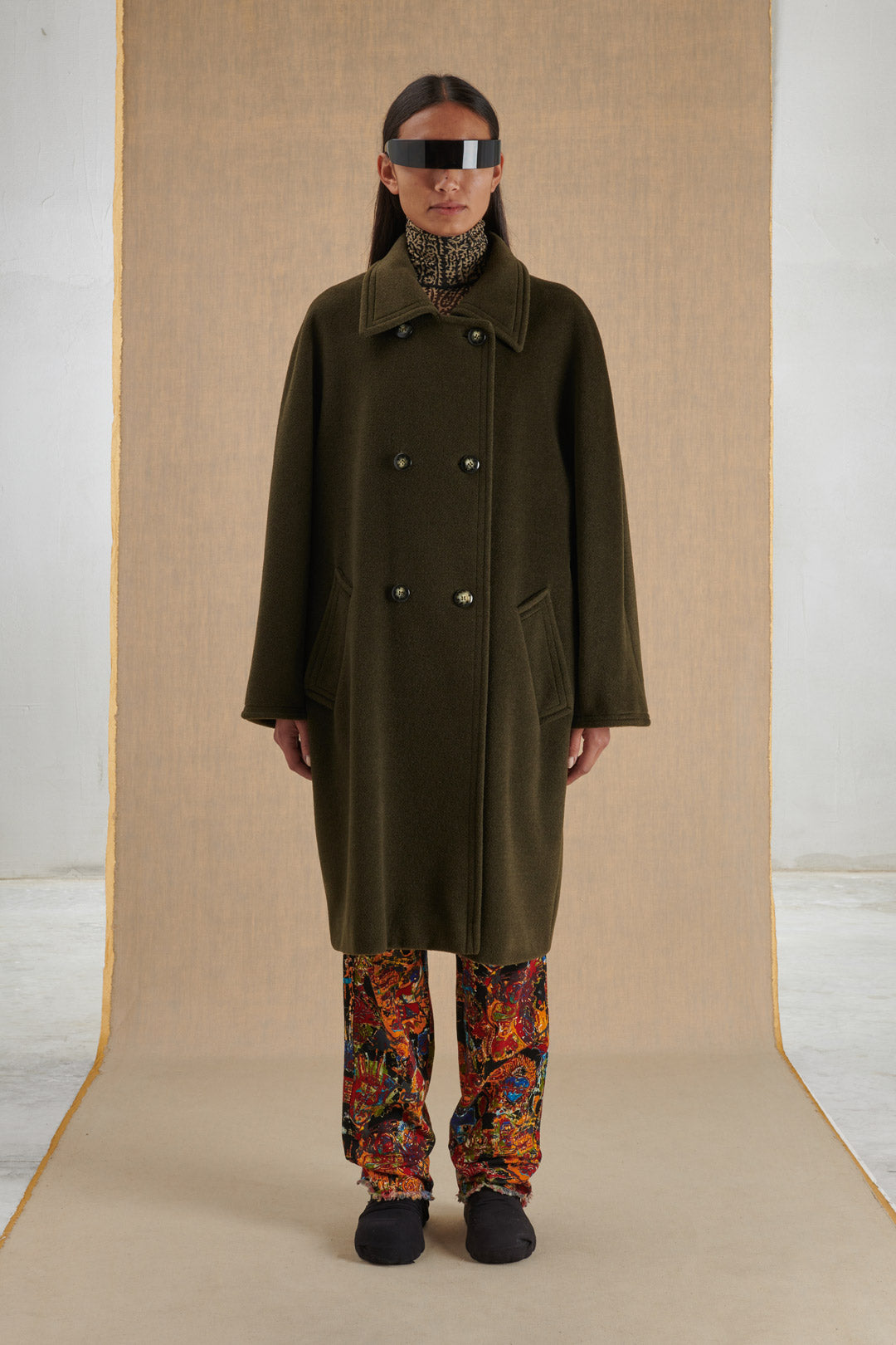 GREEN WOOL OUTERWEAR