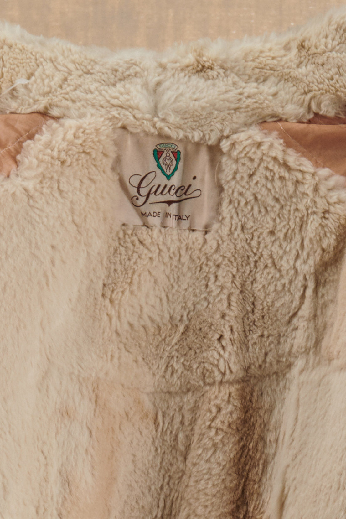 SAND COLOR JACKET PADDED IN FUR