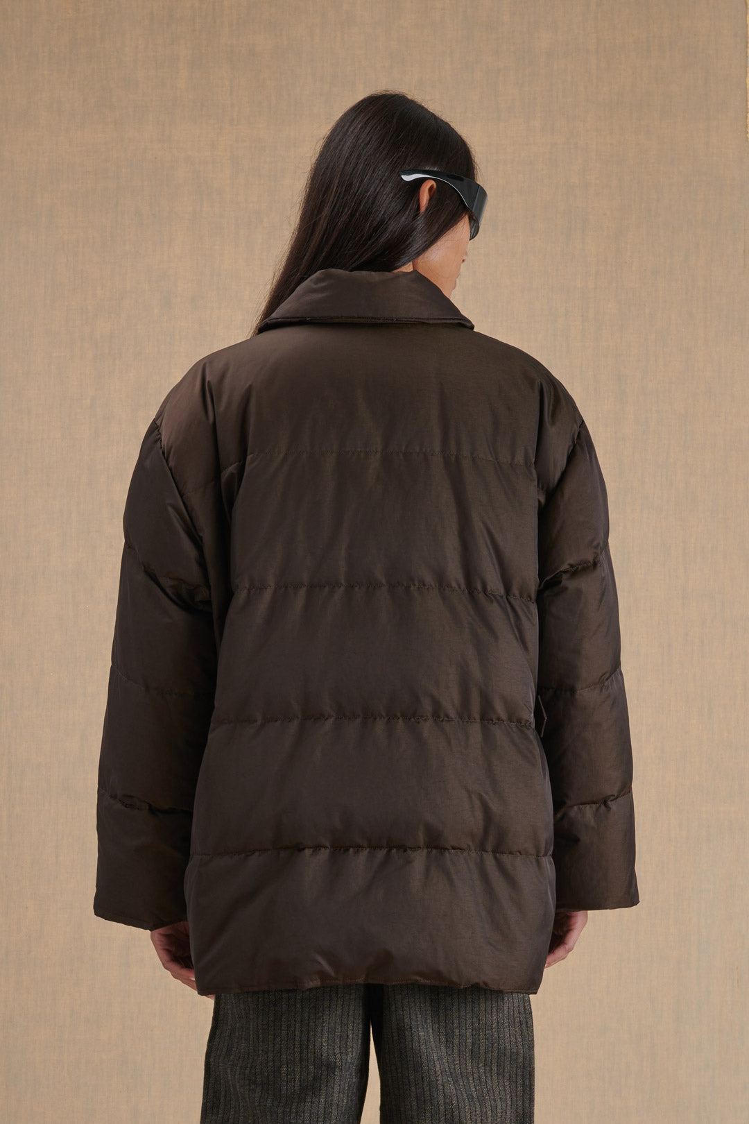 LARGE COFFEE COLOR DOWN JACKET