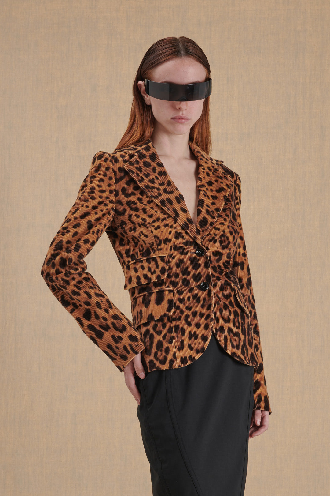 ANIMALIER D&G JACKET IN RIBBED VELVET