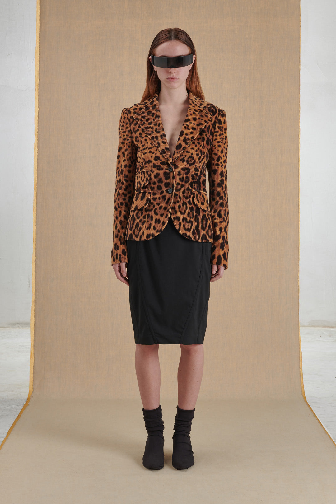 ANIMALIER D&G JACKET IN RIBBED VELVET