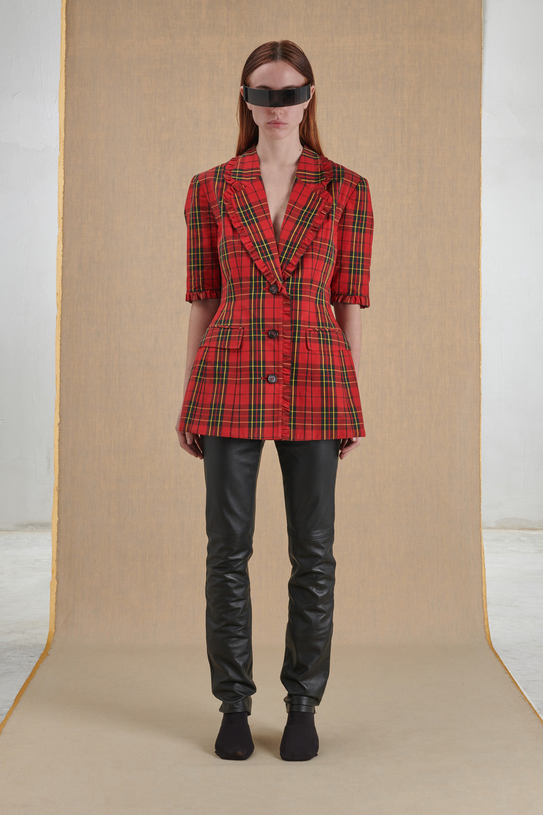 GIACCA IN TARTAN ROSSO