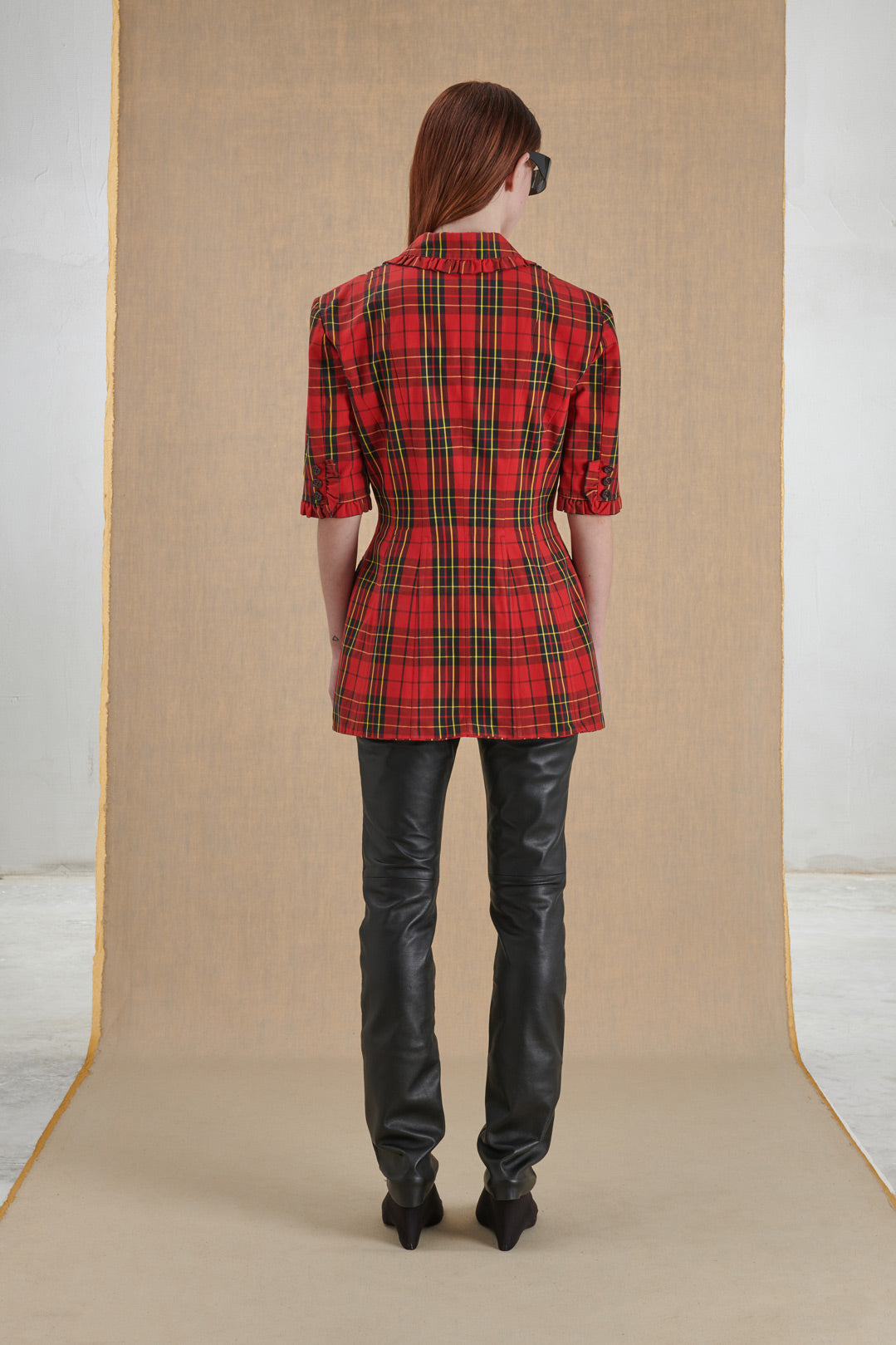 GIACCA IN TARTAN ROSSO