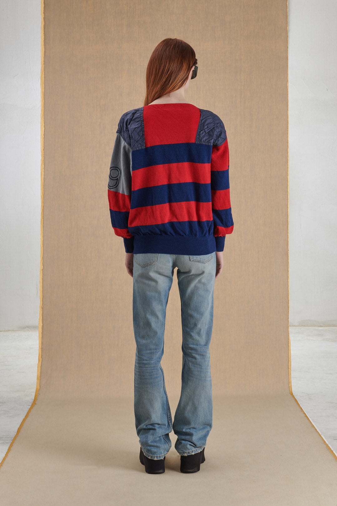 RUGBY-STYLE STRIPED SWEATER WITH SIDE ZIPPER