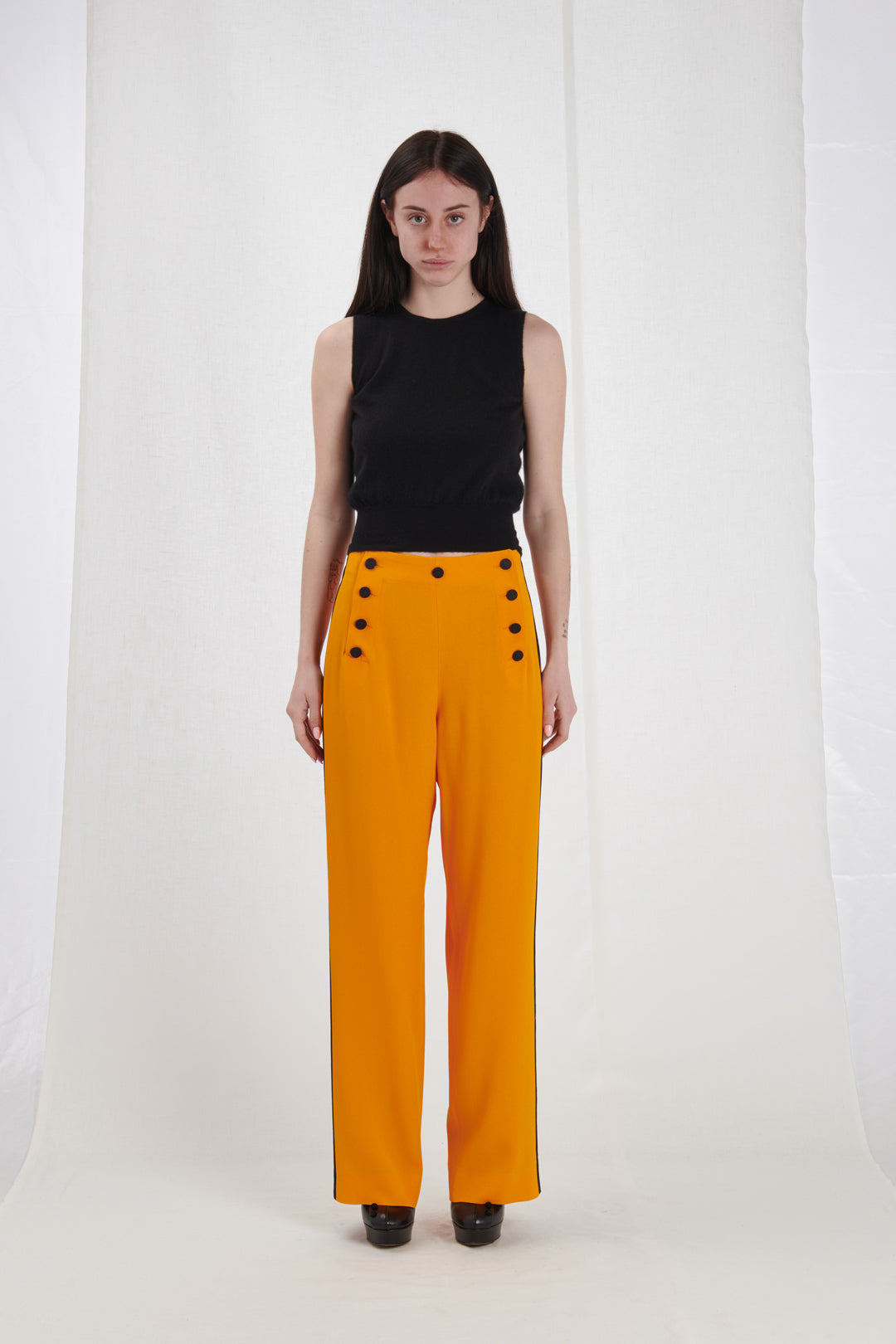 ORANGE PALAZZO PANTS