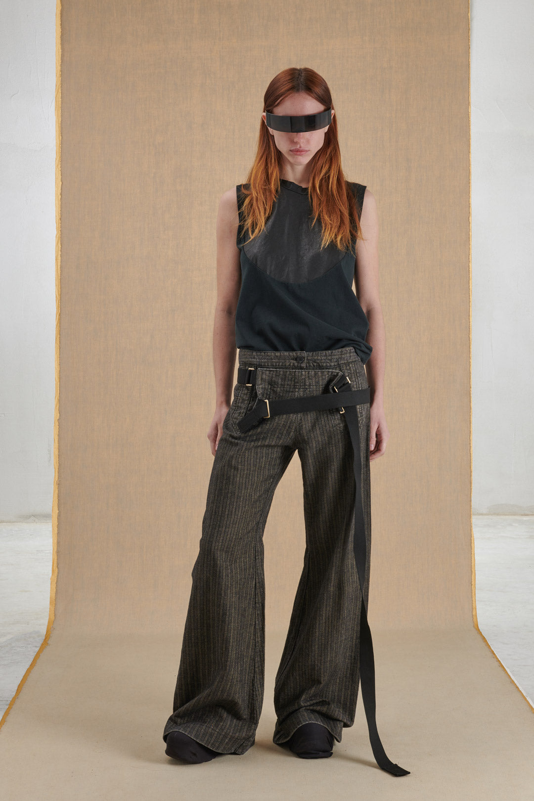 HERRINGBONE TROUSERS WITH BRACES