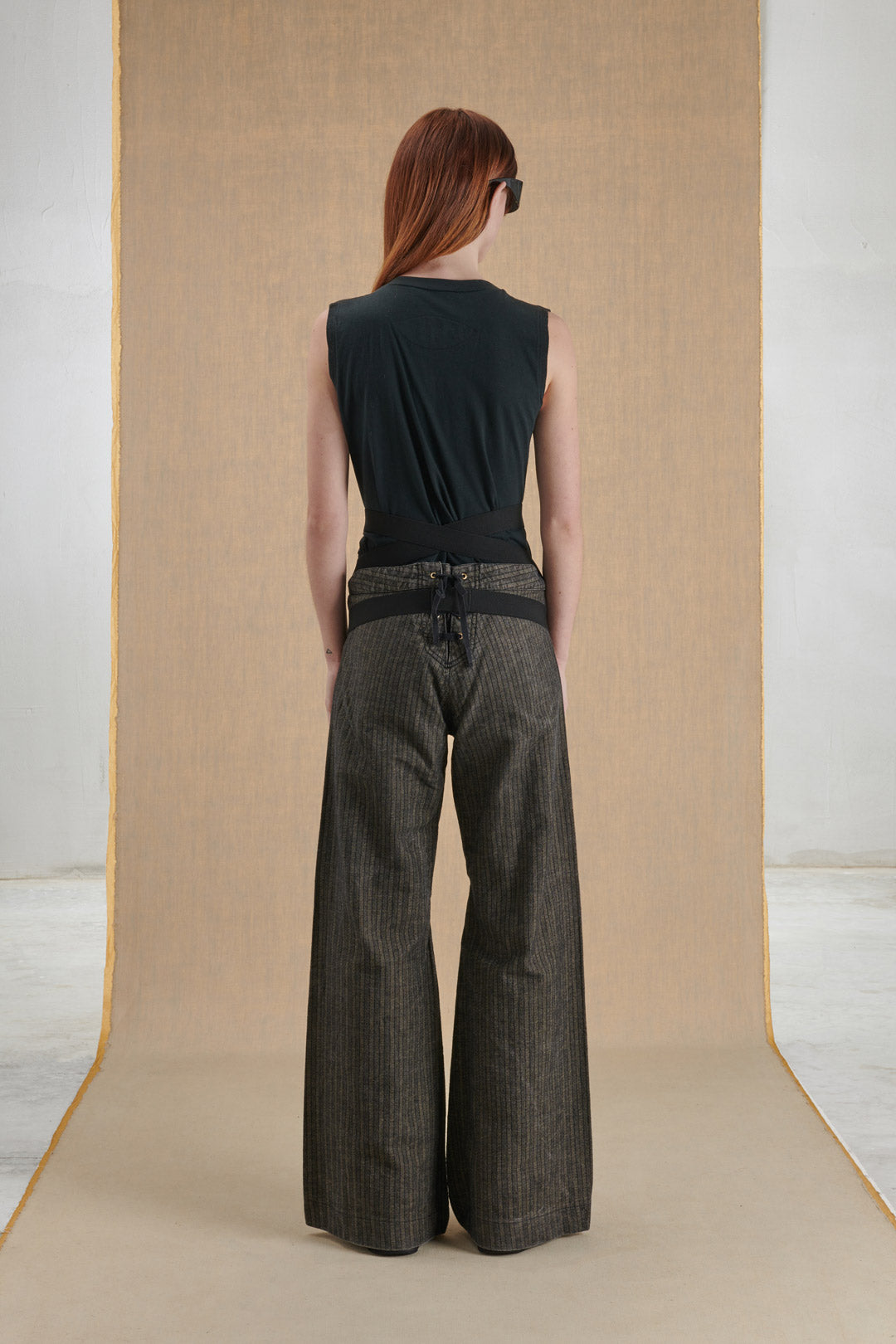 HERRINGBONE TROUSERS WITH BRACES