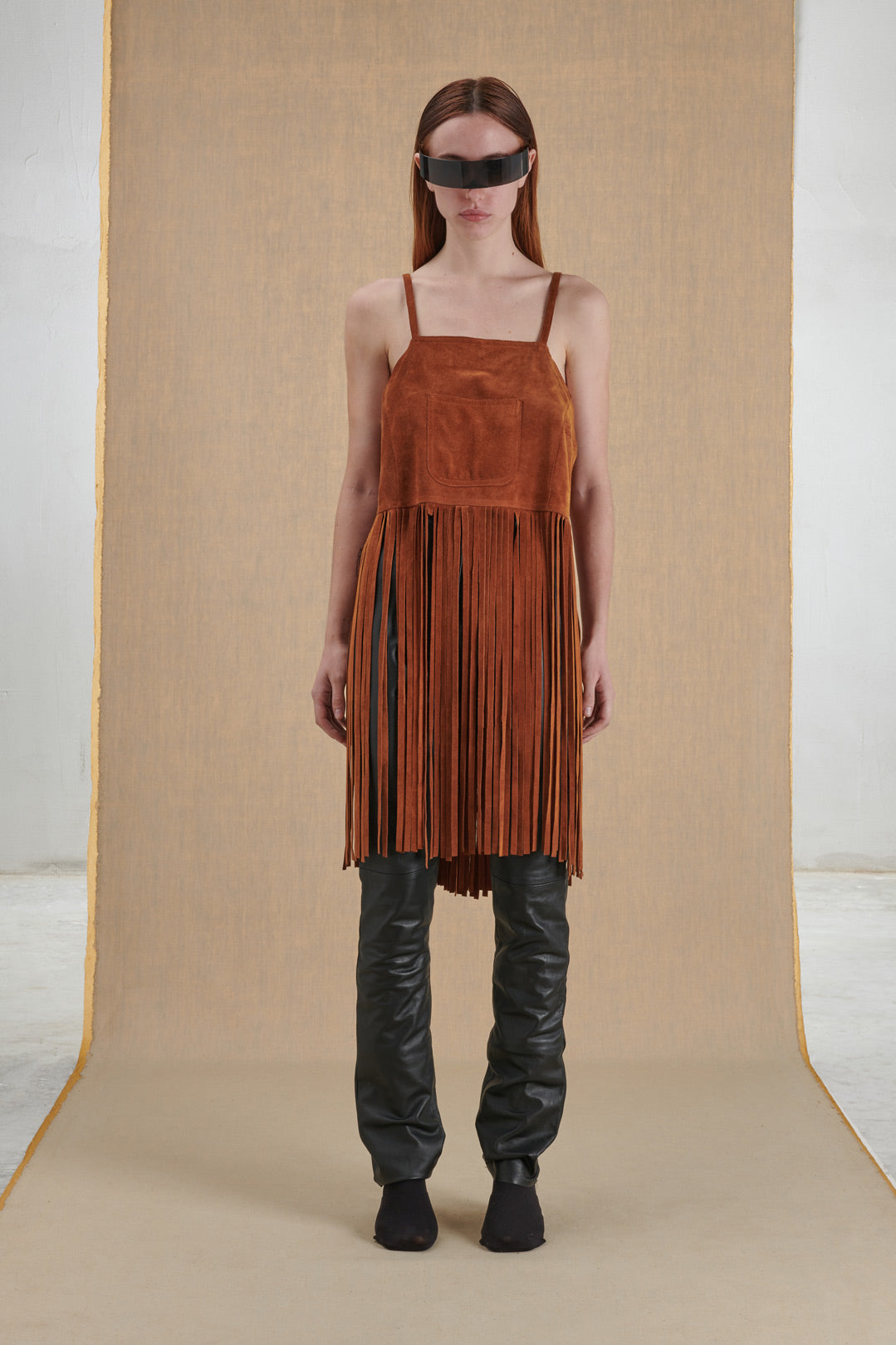 SUEDE TOP WITH FRINGES